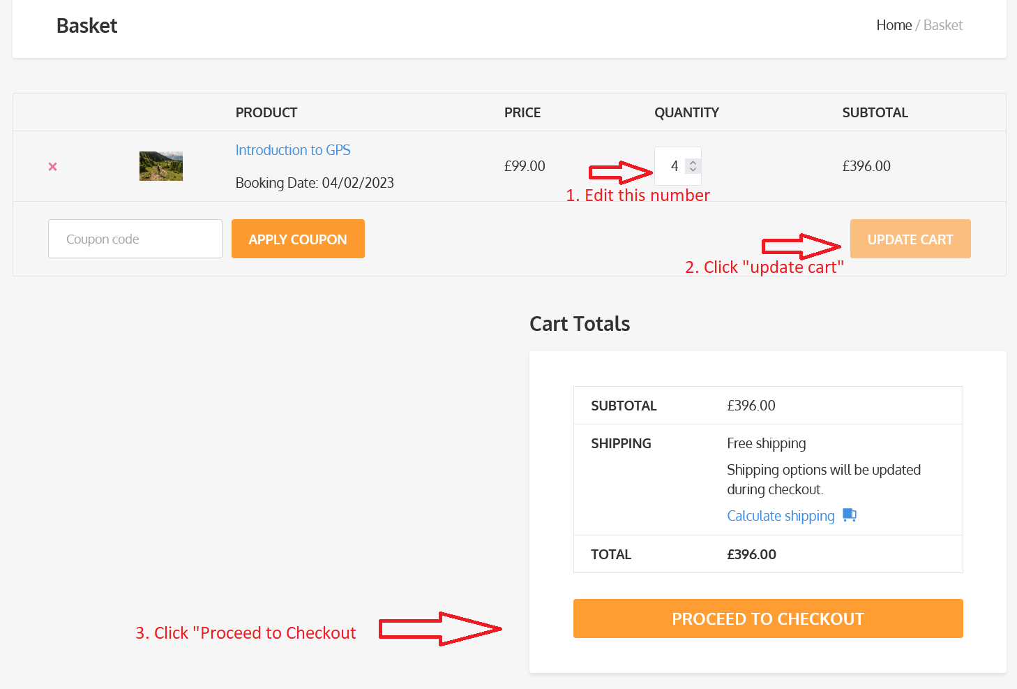 Edit Cart