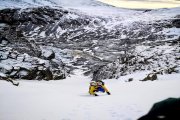 winter gully climbing