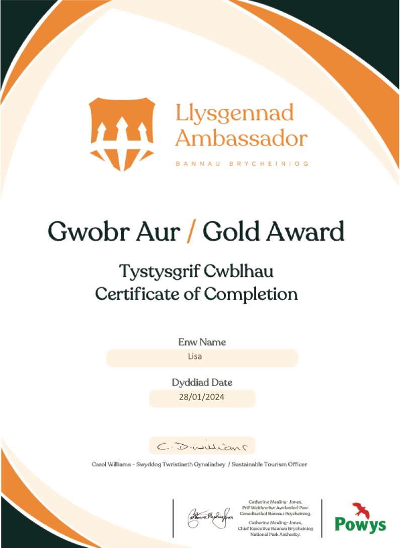 Gold Ambassador Certificate