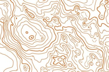Contour only map