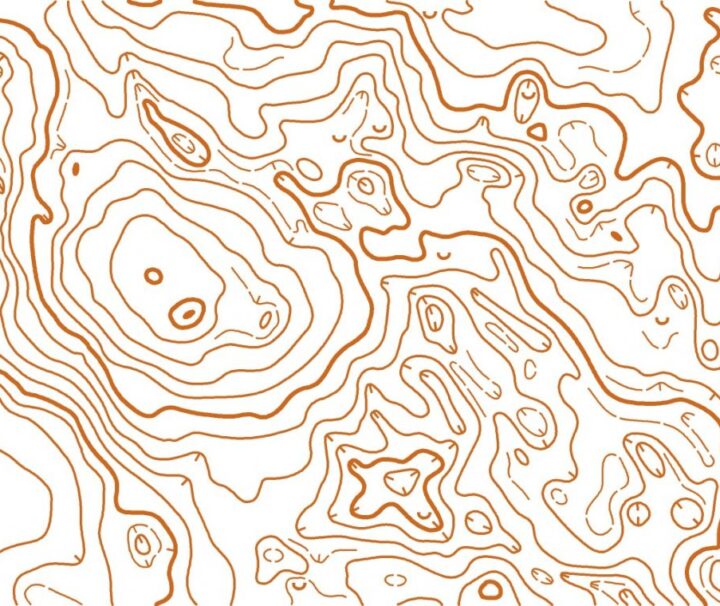 Contour only map