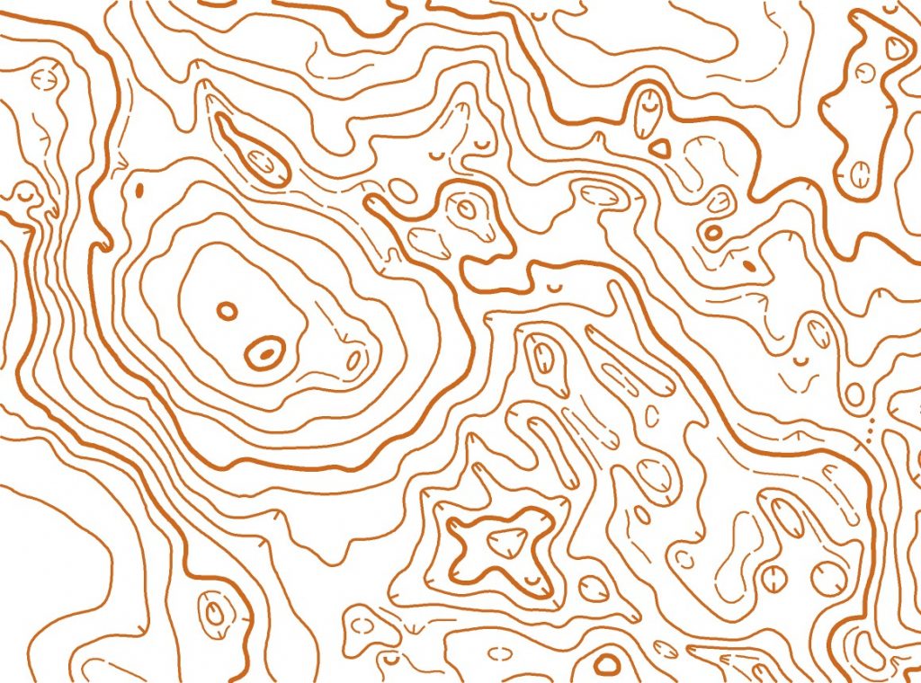 Contour only map